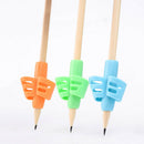 1x Silicone Two Fingers Grip Writing Holder Tool For Help Kids Baby Learning Pen