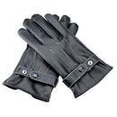 Leather Motorcycle Riding Fleece Gloves Touch Screen Men Thickened Gloves