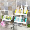 Kitchen Bathroom Sunction Basket Holder Organizer Shelf(Random Color)