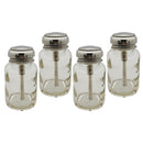 4 Pcs 80ml Empty Glass Nail Polish Remover Liquid Press Pump Dispenser Bottle