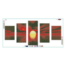 Sunrise 5D DIY Full Drill Diamond Painting 5-pictures Combination Kit Craft
