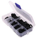 350pcs 7 Sizes Black Nylon Flat Washer Assortment Kit Set M2/M2.5/M3/M4/M5/M6/M@