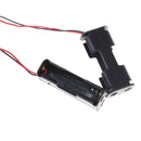 2Pcs Black Battery Holder Plastic Battery Case Wired for 2 x AA Batteries  Z