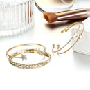 4pcs/set Women Star Moon Love Heart Bracelet Sets Chain Bracelet Jewelry Ac