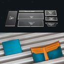 7pcs Short Wallet Bifold Acrylic Leather Craft Template Pattern Purse Making
