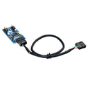 Motherboard 9Pin USB Header to 2 Male Adapter Card USB2.0 9Pin to Dual 9Pin
