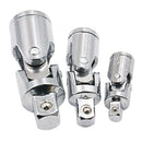 3x 1/4" 3/8" 1/2" Chrome Steering Shaft U Joint Coupler Hot Rod, CR-V