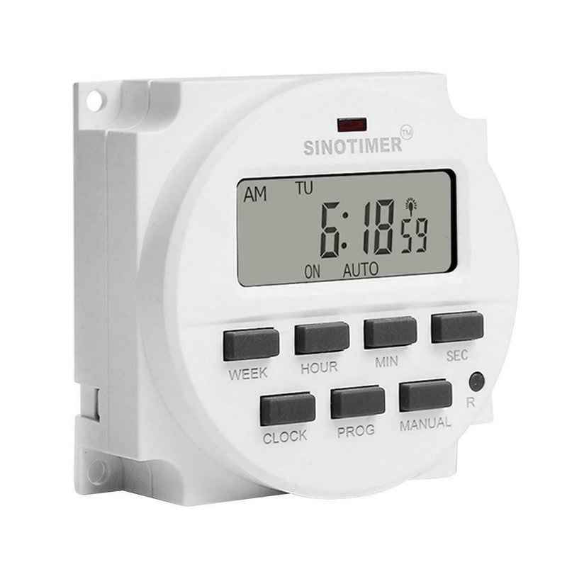 7 Days Programmable Timer Switch Weekly Digital Countdown Relay (200-250V)