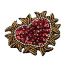 Heart Shape Beaded Sequins Embroidered Patch Applique Sew on Patch DIY Decor