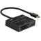 USB 3.0 Type -C Combo Hub Adapter for Micro SD/XQD Card Reader  Black