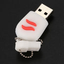 8GB USB 2.0 Flash Drive Memory Stick Shape Novelty Paw Shape, White A9N3