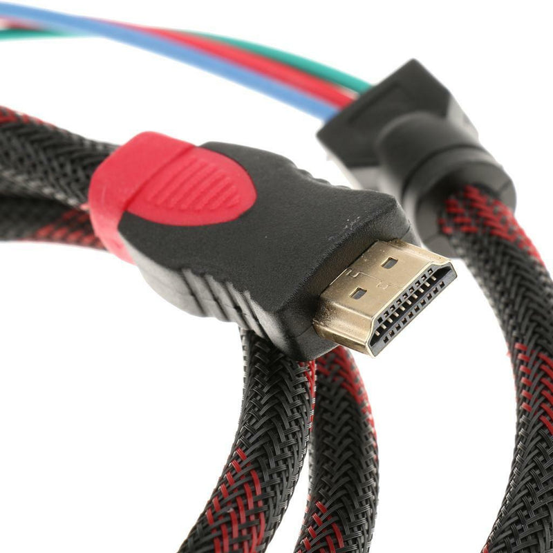 HDMI to RGB / 3RCA Component Converter Adapter Video / Audio AV Cable Cord Lead