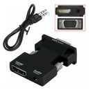VGA Male to HDMI Female Adapter 1080P Converter with Audio Output Universal Hot
