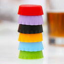 6pcs Reusable Silicone Bottle Caps Beer Cover Soda Cola Lid Wine Saver StopperOZ