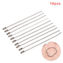 10Pcs 3.5" Long 0.09" Bead Dia Connector Clasp Ball Chain Keychain DIYOZ