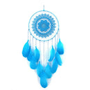 Blue Handmade Lace Dream Catcher Feather Bead Hanging Decoration Ornament