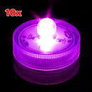 Submersible LED Decor Tea Light * Wedding or Events * (Pack of 10) - Purple