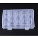 100x Plastic Coin Capsules Coin Storage Boxes