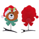 2pcs Adults Cute Christmas Hair Clips Hairpins Party Headwear (Small Bear)