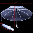 Transparent Umbrella Automatic Umbrella Rain Women Men Sun Rain Auto Umbrel F5I8