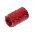 4Pcs Aluminium red car tyres valve stems air dust cover screw cap accessoriesJ-Q