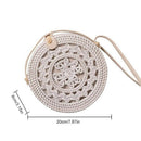 Bali Round Rattan Crossbody Bag For Women Handmade Women Hollow Rattan Hand