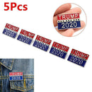5Pcs Donald TRUMP 2020 Election President Badge Button Pin Campaign Brooch Metal