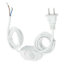 White Lamp Power Cord w Dimmer Switch AC 250V/110V US Plug D1J8