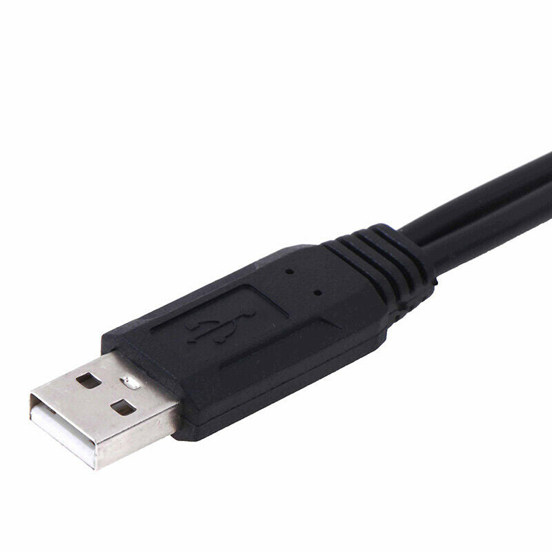 USB 2.0 Male To Male Dual Micro USB Splitter Y Charging Data Cable FT