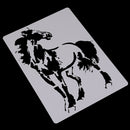 Horse Stencil Cake Mould Kids Painting Scrapbook Template Stencils DIY De ME