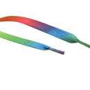 2 paia piatte arcobaleno scarpe lacci lacci lunghi lacci Bootlaces 8MM larghe 3C