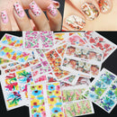 50 Sheets Flower Pattern Nail Art Decals Water Transfer Stickers DIY Decor Hot