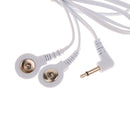 Electrode Lead Wires Jack DcHead 3.5Mm Snap Replacement Tens Unit Cable 2-way Jf