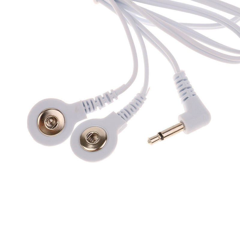 Electrode Lead Wires Jack DcHead 3.5Mm Snap Replacement Tens Unit Cable 2-way Jf
