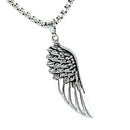 Bohemia Stainless Steel Angel Wing Pendant Necklace Collection Party Jewelry