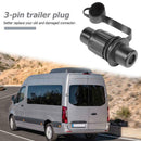 Waterproof Trailer Truck Plug 3 Pin 12V EU Waterproof Cable Connector Socket