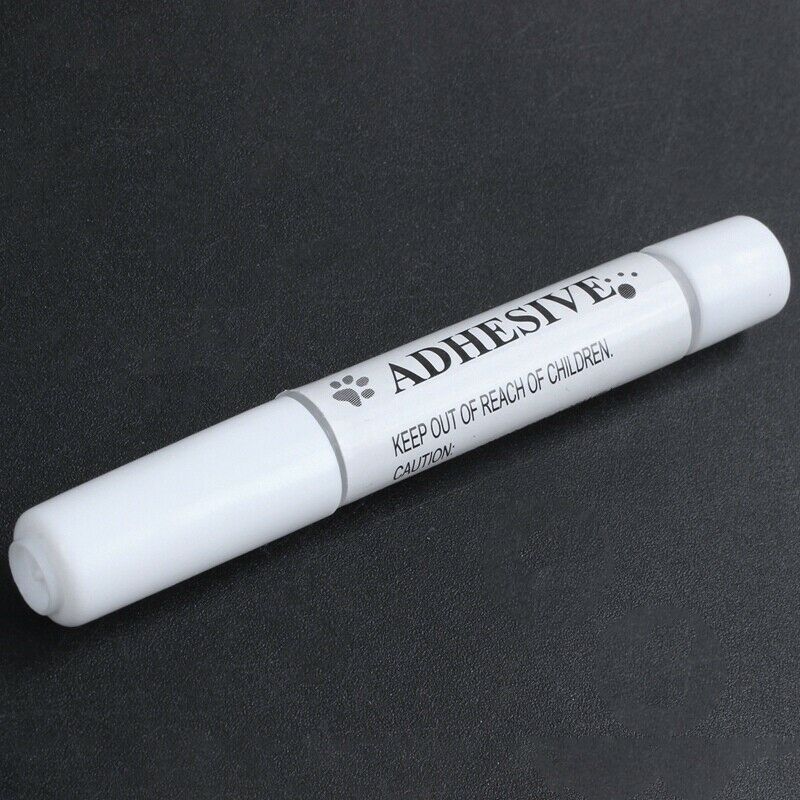 20 pcs Soft Nail Caps For Cat Pet Claw Control Paws off + Adhesive Glue Wit T8I2