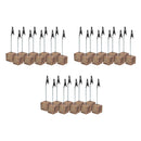 30-Pack Rustic Real Wood Base Wedding Table Name Number Holder Party Decor