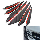 6Pcs Carbon Fiber Style Car Front Bumper Lip Splitter Body Spoiler Canards!j