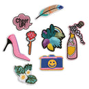 8PCS/Set Embroidered Iron On Sew On Patches Badge Jeans Fabric Applique Craft ly