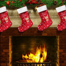 Christmas deer pattern stockings socks tree hanging home fireplace stove deco 3C