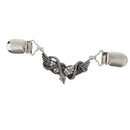 Novelty Unisex Cardigan Sweater Clip Cloak Clasp Blouse Collar Brooch Chain