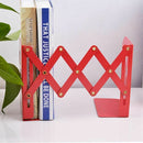 Creative Adjustable Bookends Black Metal Office Non-slip Magazine File Book W9U6