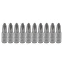 10Pcs 25mm S2 Steel Screwdriver Bits Hex Shank Torque PH2 Antislip Magnetic