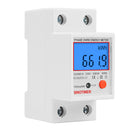 Single Phase Digital LCD Kwh Wattmeter Power Consumption Electric Din Rail 230V