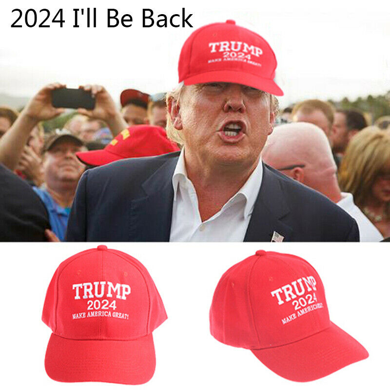 Trump 2024 I'll Be Back President United States USA Embroidered Trump Hat Ca Hn