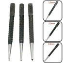 3pcs Non Slip Center Punch Pin Set Alloy Steel Metal DIY Wood Marking Tool T2S5
