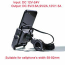 Kewiq QC3.0 USB Fast Charging Aluminium Alloy Motorcycle Phone Holder With  J8F7