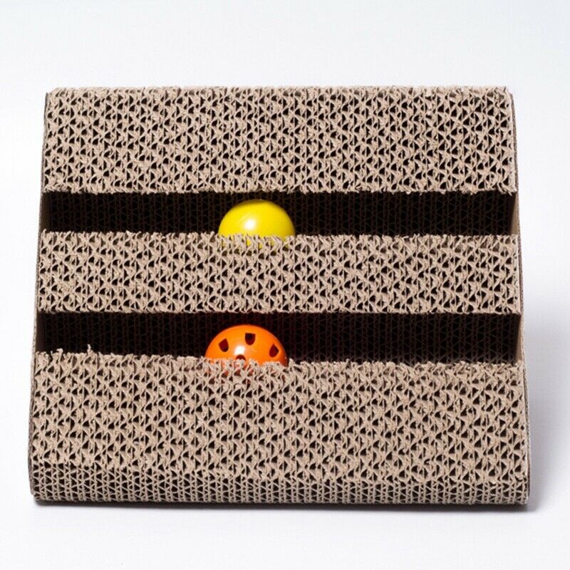 Cat Scratch Board Wedge Shaped Corrugated Cardboard Natural Cat Scratching