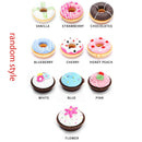 Creative Cute Colorful Donut Shape Lip Balm Sweet Girls Doughnut Moisturizing